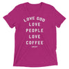 Love God, Love People, Love Coffee - Vintage Short sleeve t-shirt