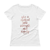Strength & Dignity Rose Gold - Ladies' Scoopneck T-Shirt