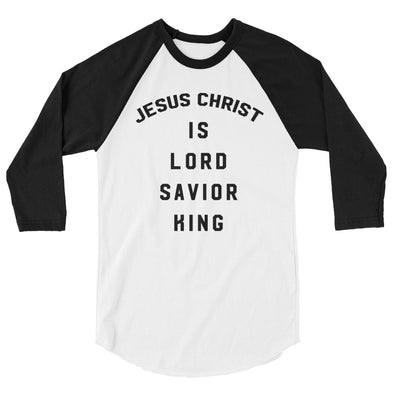 Jesus is Lord, Savior, King - Baseball t-shirt